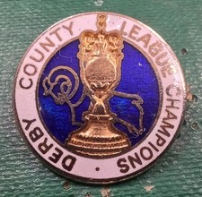 RARE England Derby County FC Football Club Enamel Pin Badge COFFER
