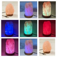 Fair Trade Pakistan himalayan USB colour changing himalayan salt lamp, 8x8x10cm