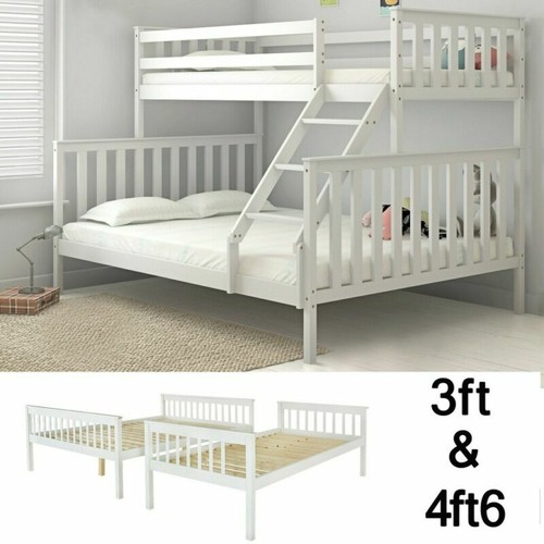 White double bed bunk - bed,