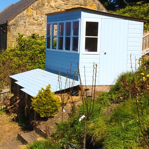 8x6 sun pent potting shed - pent,