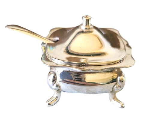 Silver plated pot with glass - pot,