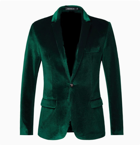 Men velvet work blazer jacket - men,