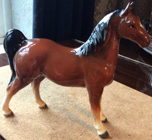 Vintage ceramic brown foal - ceramic,