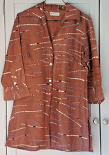 Vintage Georgina Von Etzdorf  Coffee Silk Top/Shirt UK Small