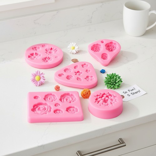 Silicone flower moulds pcs - silicone,