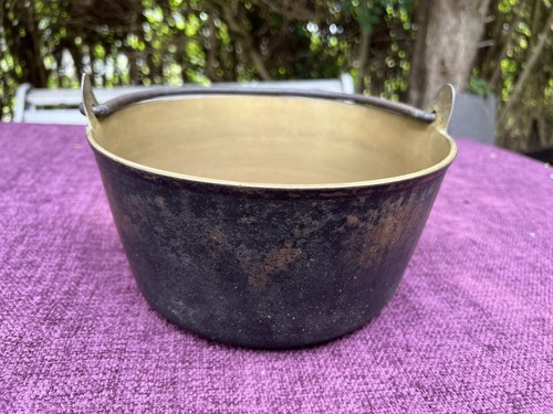 Antique brass jam pan - antique, with