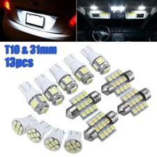 13x White LED Package Interior For Dome Map License Lights T10 & 31mm Bulb Lamp