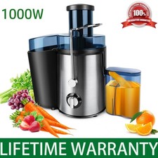 1000W Juicer Machine Whole Fruit Vegetable Large Juice Extractor Stainless Steel