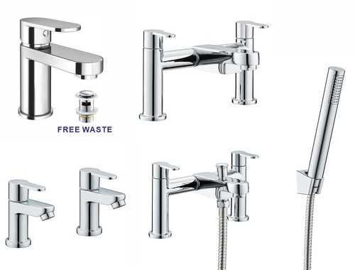 New waterfall bathroom - waterfall, taps