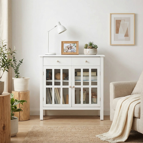 White sideboard storage - sideboard,