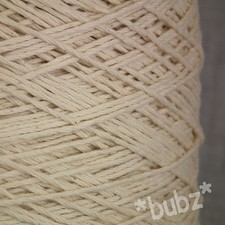 WARP COTTON ECRU UNDYED YARN BIG 500g CONE 10 BALLS WEAVING CROCHET DISHCLOTH