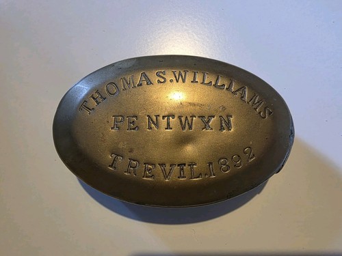 Antique welsh miners oval - antique,