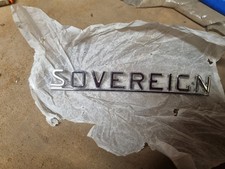 Jaguar/Daimler Sovereign Rear Boot Badge 1970's Chrome Finish