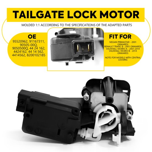 Rear tailgate boot - lock, motor