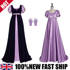 Women Regency Medieval Vintage Dress Bridgerton Cosplay Costume Victorian Dress
