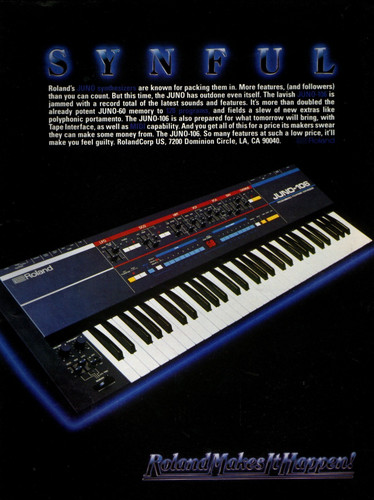Vtg 1980 roland juno - 1980's,