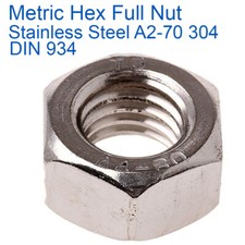 HEX FULL NUTS STAINLESS STEEL