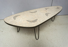 Vintage Kidney Table Side Table Floral Table Mid Century 1950s (F025-907)