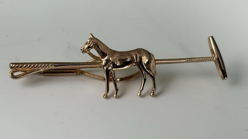 Vintage tie pin horse and - horse, polo