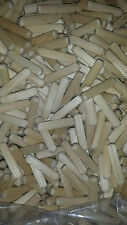 3/8" x 2" grooved fluted wooden dowel pin 50, 100, 250, 500, 1000, wood pieces