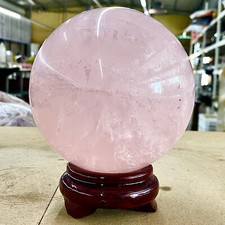 5.92LB Large Natural Pink Rose Quartz Sphere Crystal Ball Reiki Healing