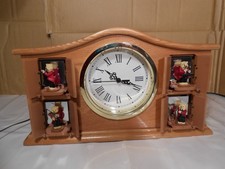 Wooden Mantel Clock, Christmas
