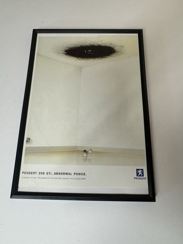 Framed original peugeot 206 - original,