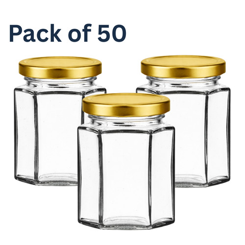 190ml hexagonal glass honey - 190ml, &