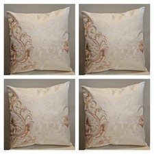 Set of 4 Cushion Covers Brown