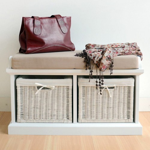 Tetbury white storage bench - tetbury,