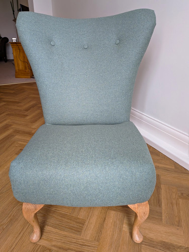 Green wool blend upholstered - wool,
