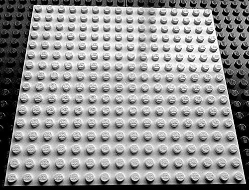Lego white plate - x, base