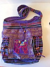 Vintage Linen Ethnic Boho tote