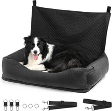 Dog Car Seat for Medium to Large Dogs or Two Small Dogs – Dog Car Bed, Booster S