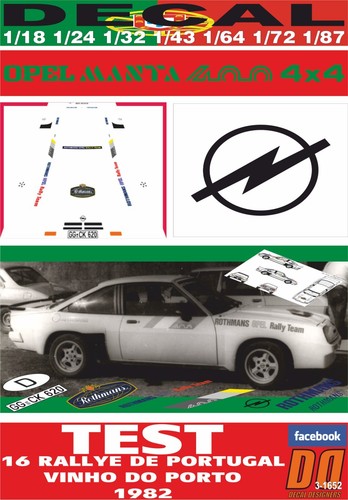 Decal opel manta - opel, 4x4