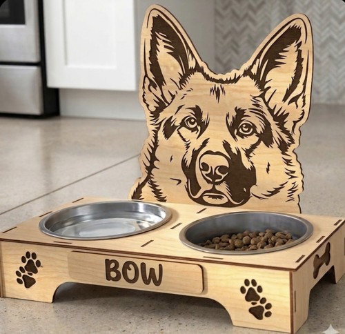 Personalised wooden dog - wooden,