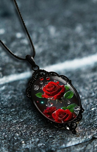 Gothic rose pendant vintage - gothic,