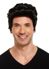 Mens Short Black Quiff Elvis