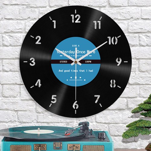 Backwards clock minimalist - backwards, 12"