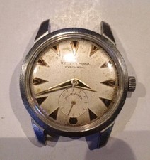 1957 Girard Perreqaux Deep Diver 7254w/Chevron Indexes Gyromantic Works Great