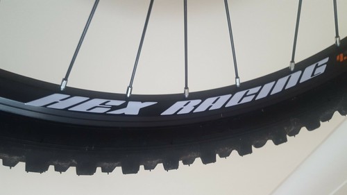 Mountain bike wheel - bike, stickers