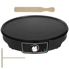 Black 1000W Electric 12" Pancake Crepe Maker Kitchen Appliance Machine Non Stick