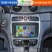 Car Stereo Android 15.0 Radio CarPlay For Mercedes Benz C Class CLK W203 W209