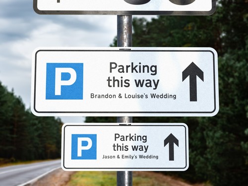 Personalised wedding parking - personalised,