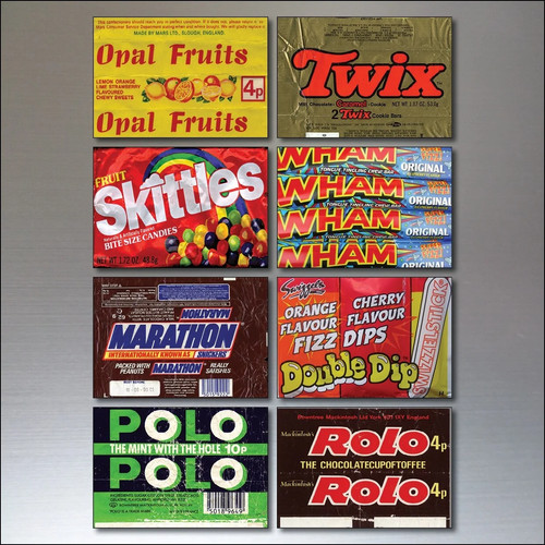Retro sweet wrapper fridge - wrapper,