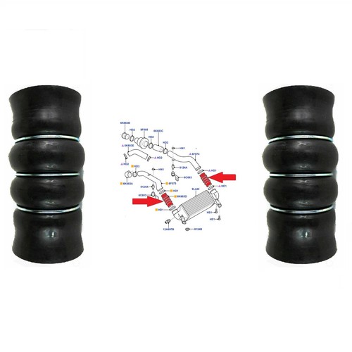 Intercooler pipe turbo hose - 2x,