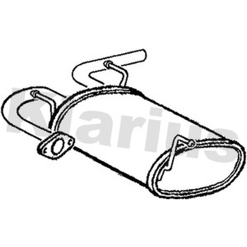 Exhaust rear back box - box, for
