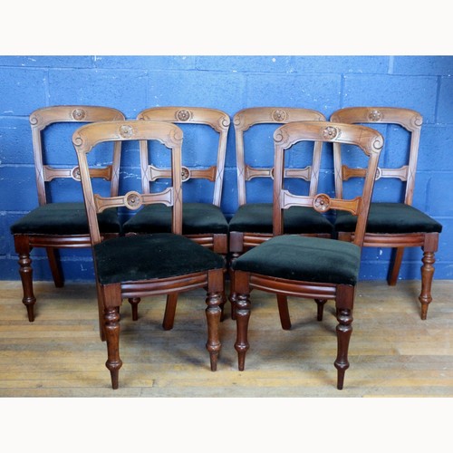 Set six victorian carved - a,
