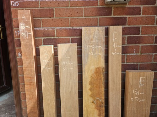 Hardwood timber planed offcut