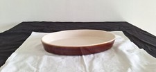 VINTAGE SIMPSON OVENSTONE COOKWARE ENGLAND CERAMIC OVAL  OVENPROOF DISH BROWN
